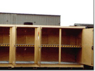 Two-tier chemical storage building